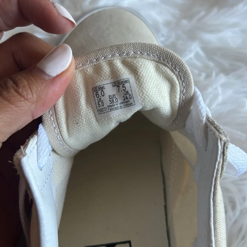 Vans Old Skool Sneakers in Cream and White